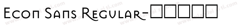 Econ Sans Regular字体转换
